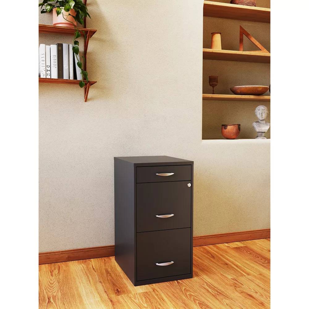 Archivero Organizador Metálico Hirsh 20205 3 Cajones Gris.