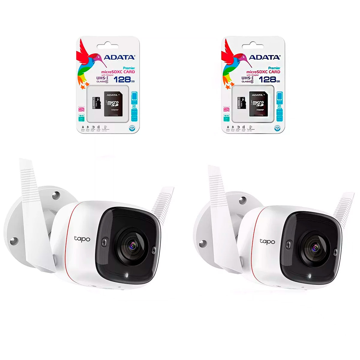 2 Camaras D Vigilancia Tp-link Tapo C310 Wifi Microsd 128gb.