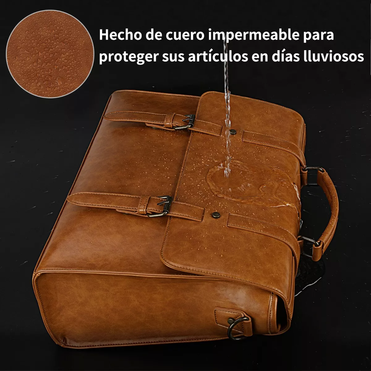 Maletín Para Laptop De Cuero De 15.6 In Para Hombre