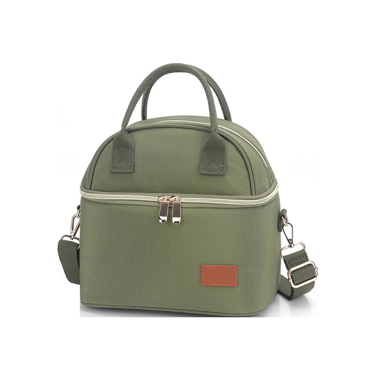 Loncher Termica De Doble Capa Verde Olivo