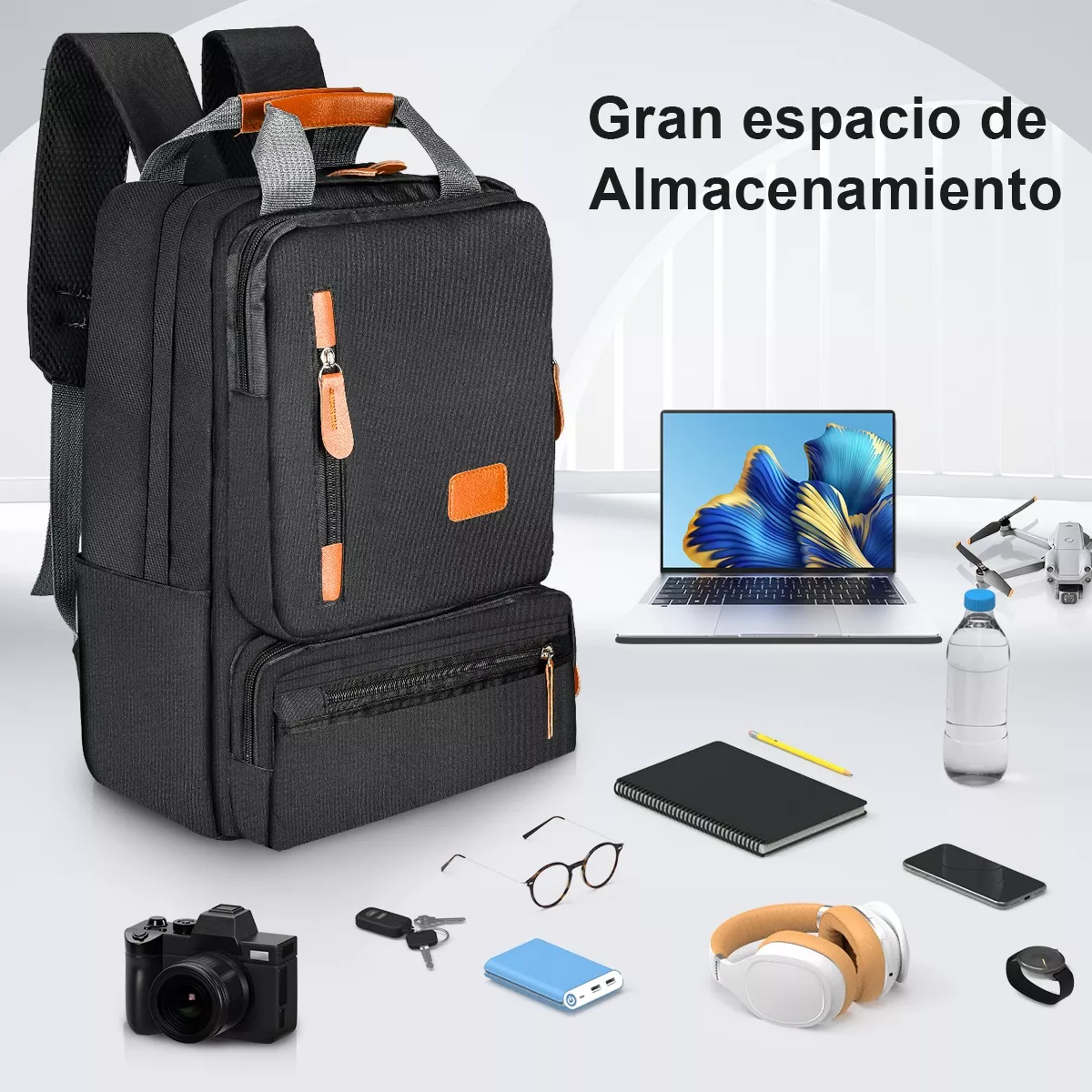 Mochila Maleta Portafolio Maletin Bolso Viaje Hombre Set 3pzs