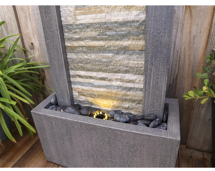 Fuente decorativa exterior jardín terraza 120 cm cascada 