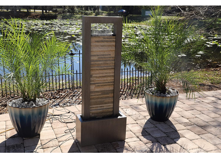 Fuente decorativa exterior jardín terraza 120 cm cascada 
