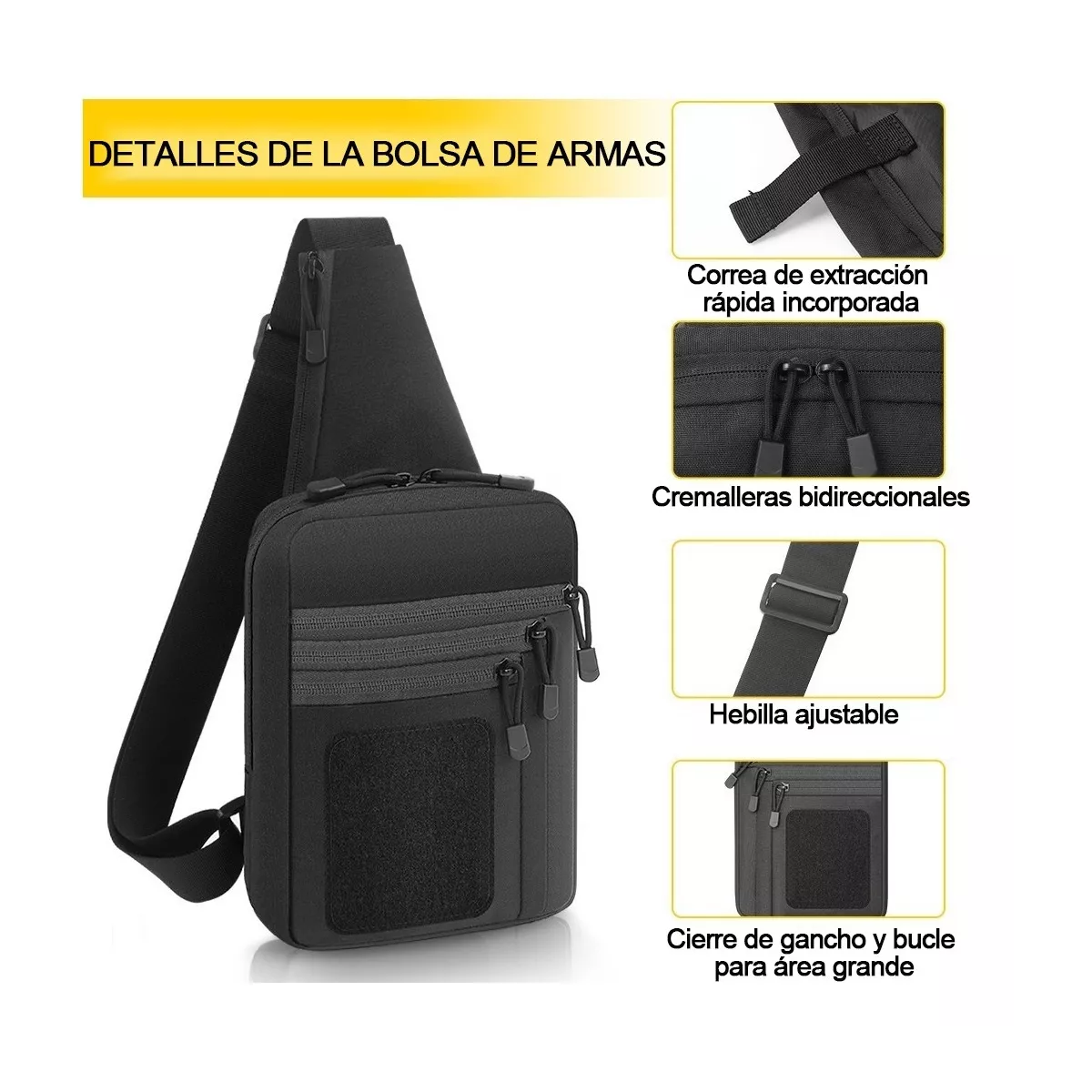 Bolso Bandolera Táctico Para Pistola De Nailon 