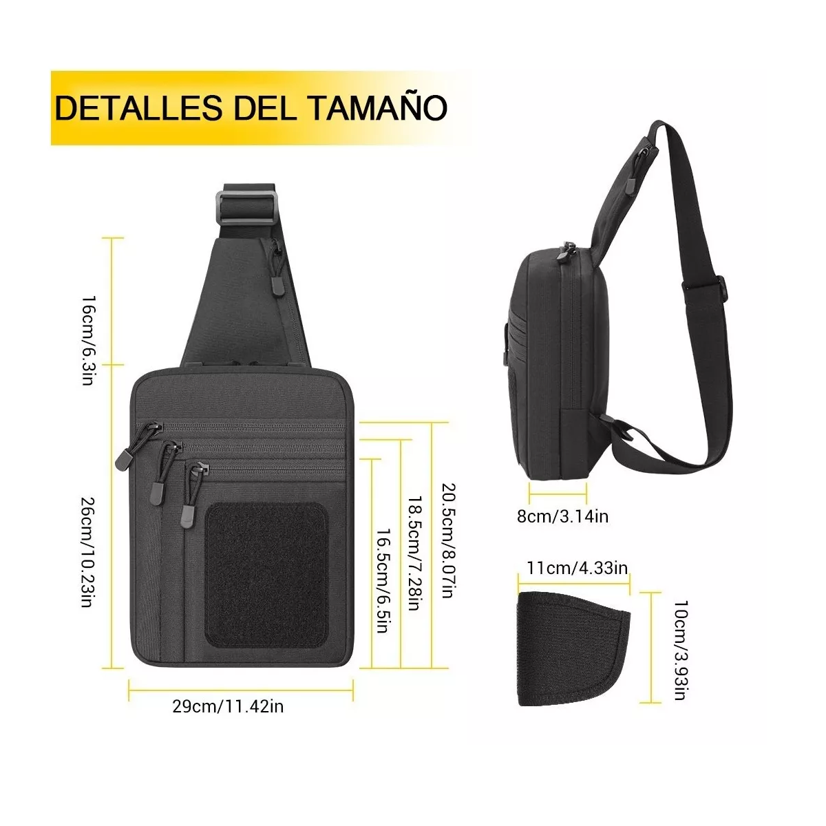 Bolso Bandolera Táctico Para Pistola De Nailon 