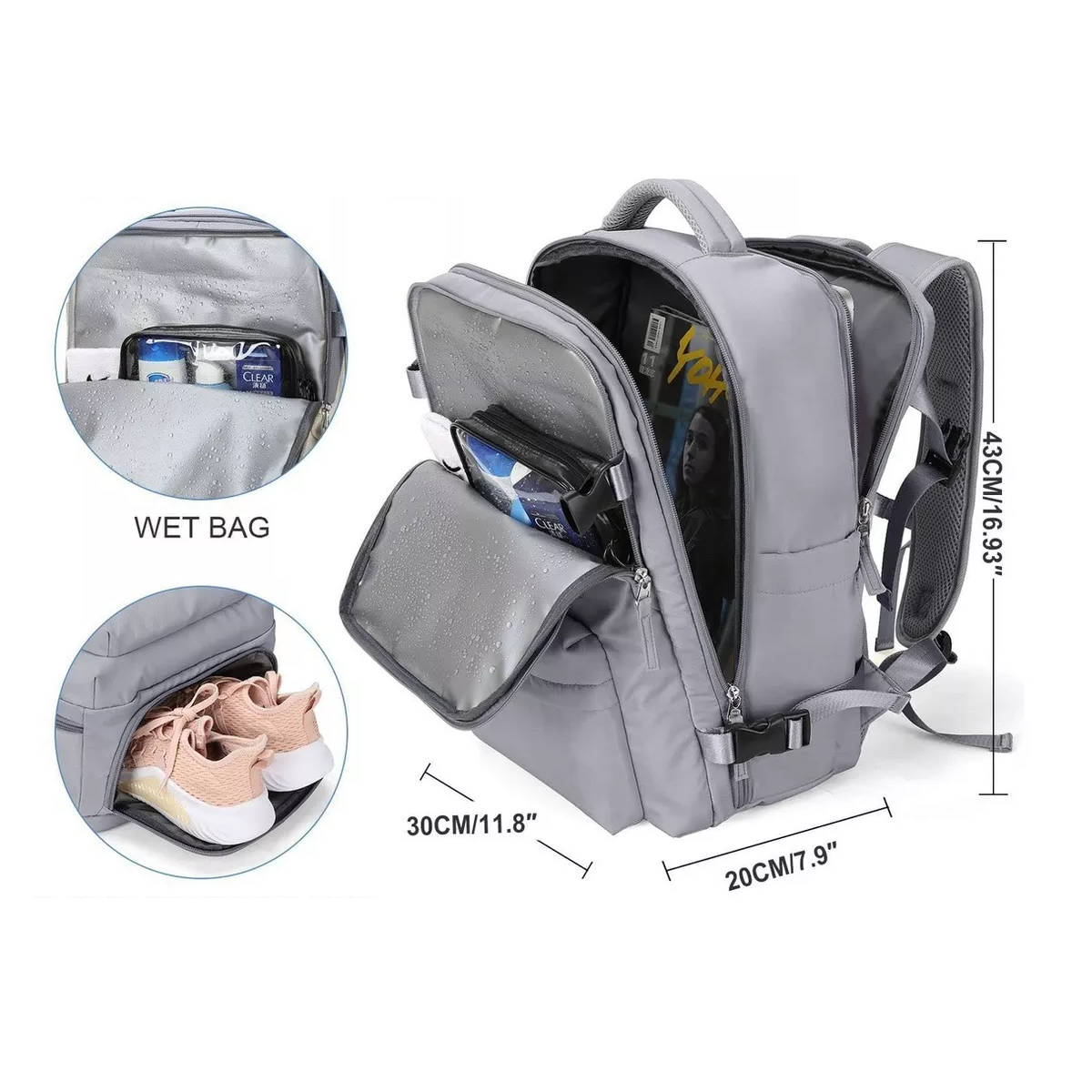 Mochila Multifuncional Bolsa De Viaje De Gran Capacidad