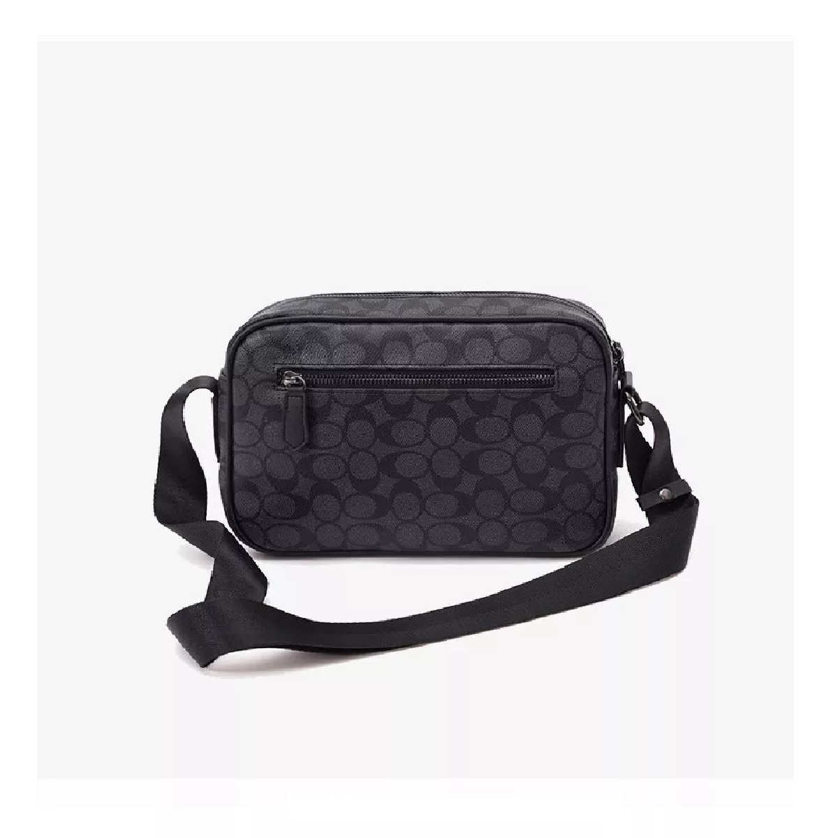 Bandolera De Cuero Hombre Crossbody Ralla Blanca y Azul