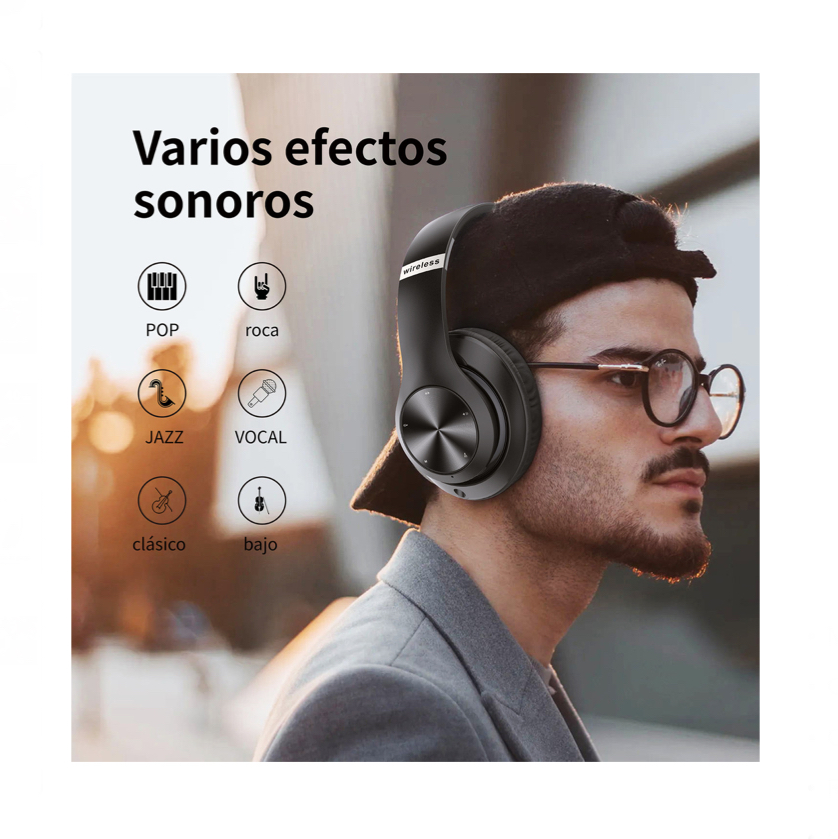 Audífonos Inalambricos Bluetooth De Diadema Con Micrófono rosas.