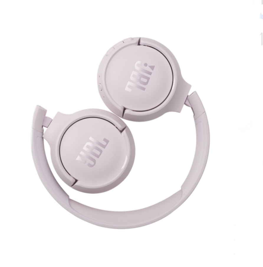 Audífonos inalámbricos JBL Tune 510BT JBLT510BT rosa.
