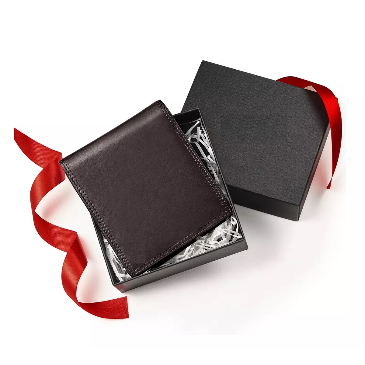 Carteras Para Hombre Billetera Genuina Marron Oscuro