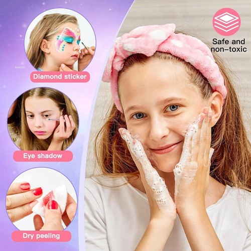 "Maquillaje De Juguete Para Niñas Lavable Real De Belleza Lila ".
