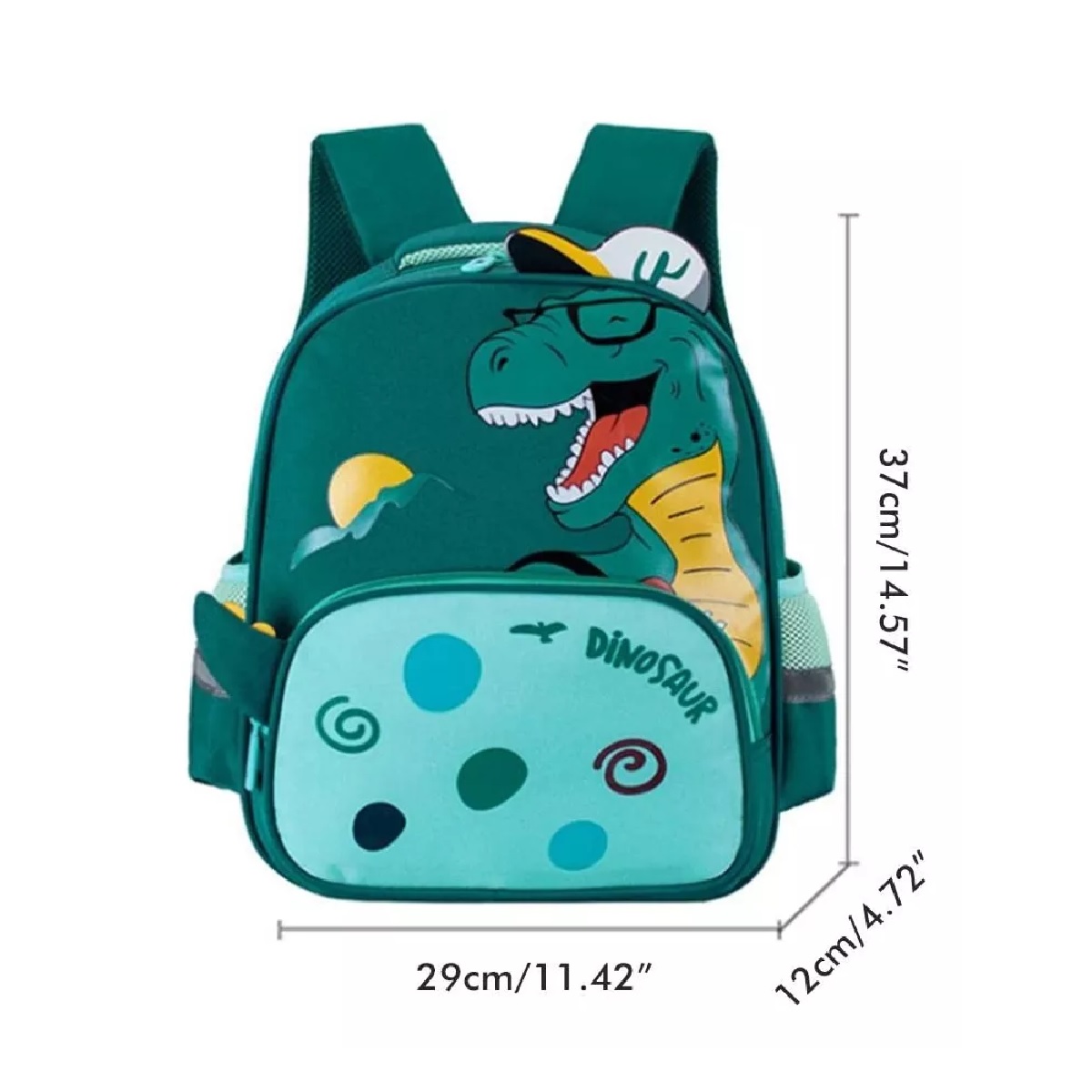 Mochilas Escolar Primaria Bolsa Dinosaurio Verde
