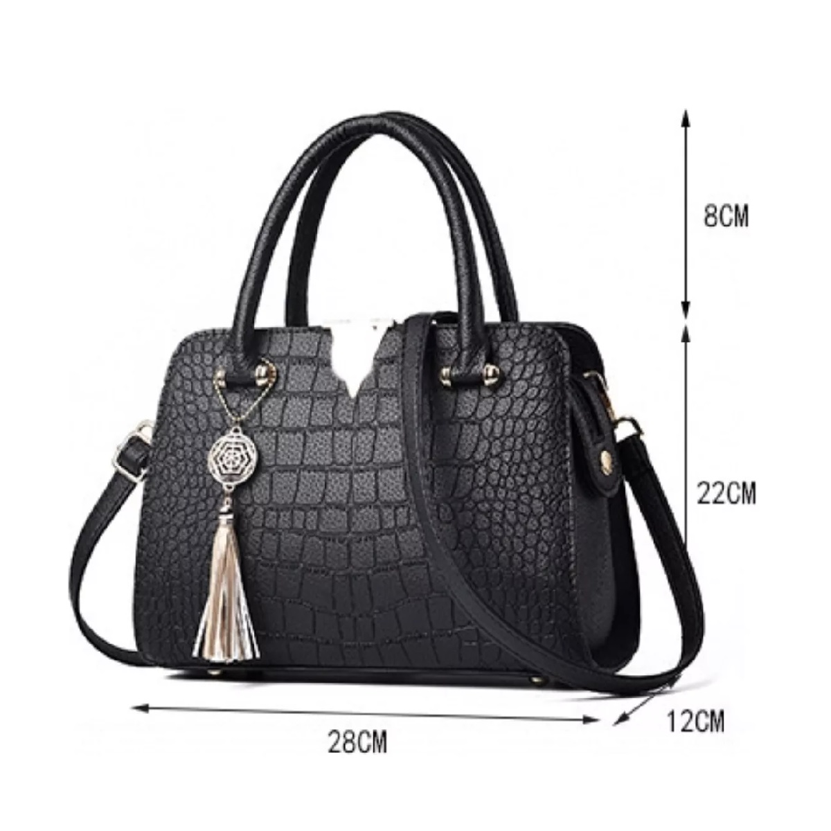 Bolso Bandolera Negra Elegante Impermeable