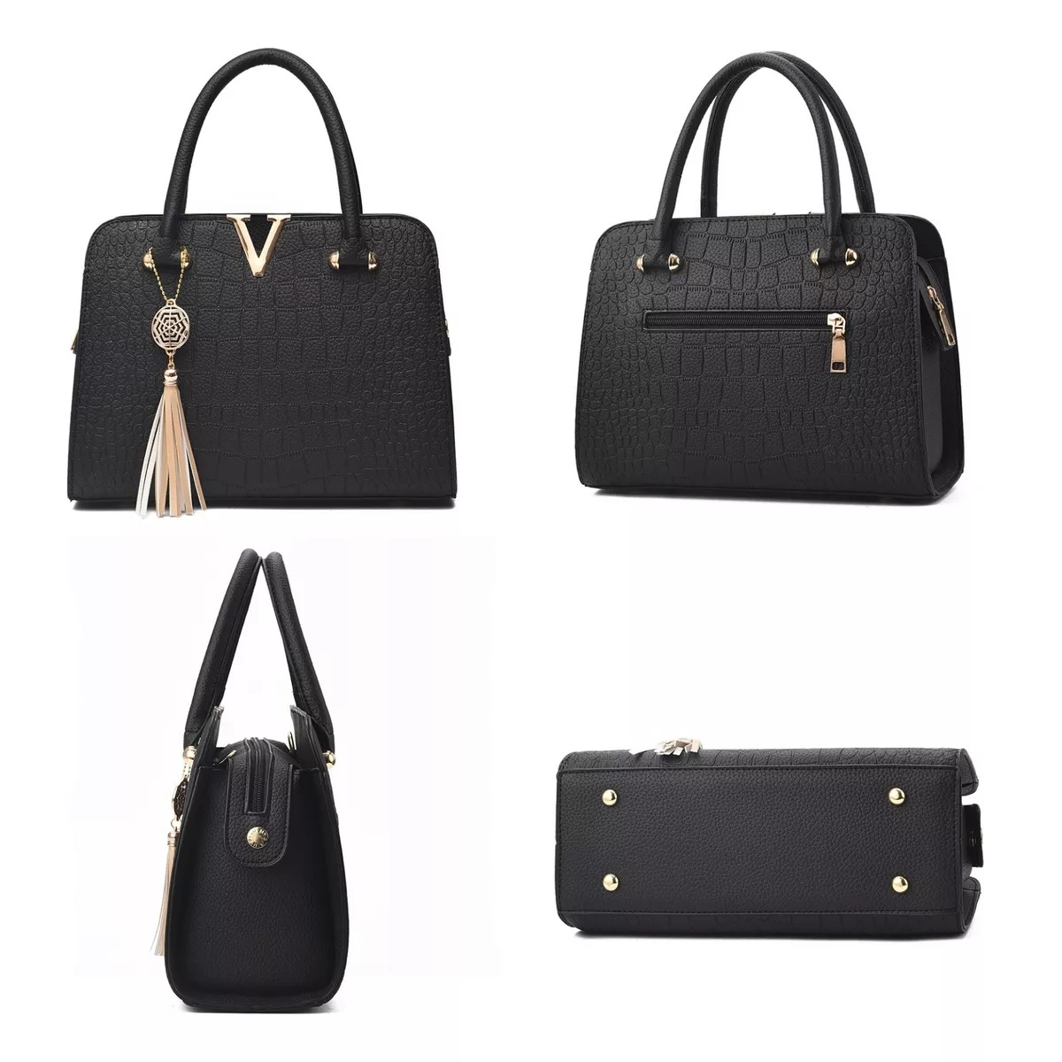 Bolso Bandolera Negra Elegante Impermeable
