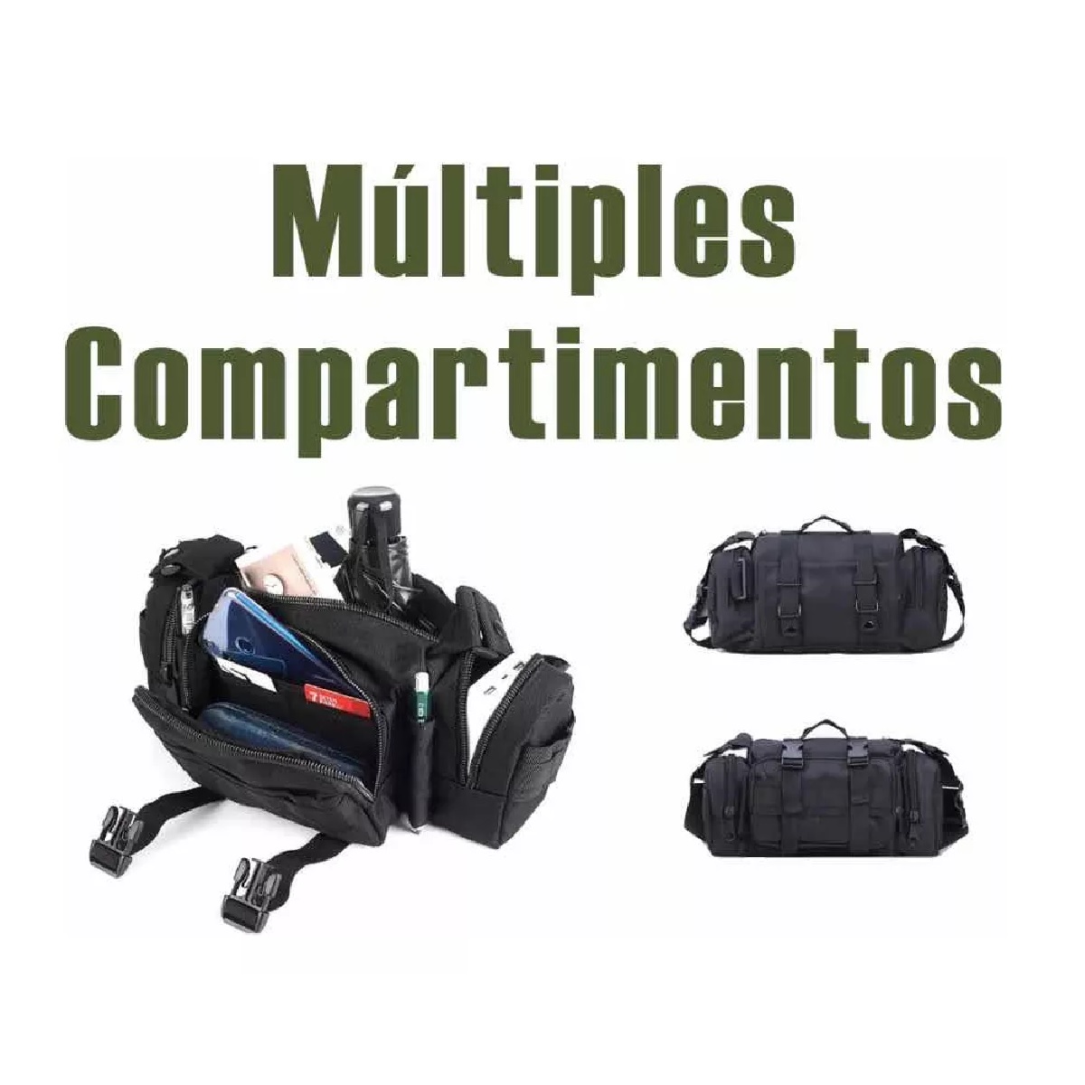 Cangurera Pechera Táctica Multi Posiciones Negro