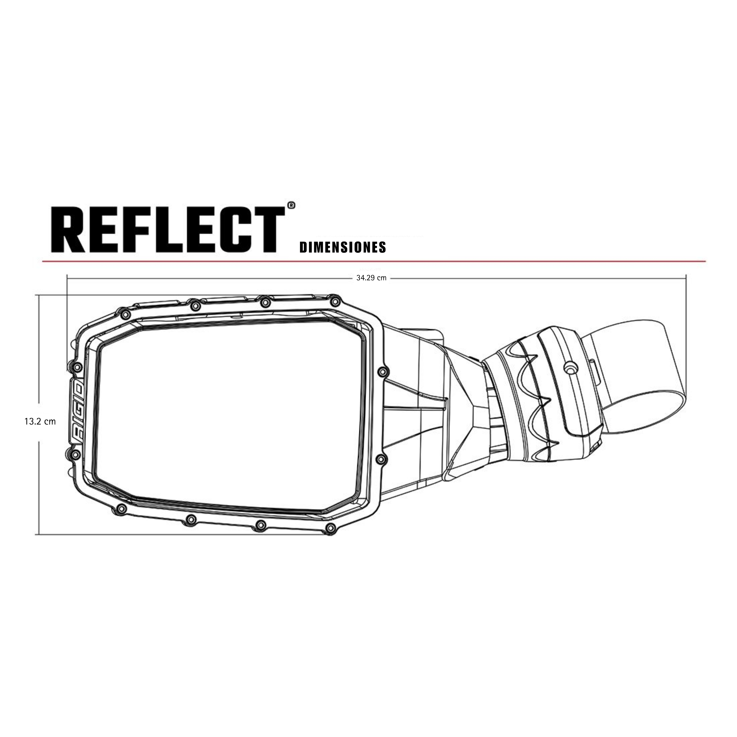 Espejos Retrovisores LED Rigid Industries 64011 Reflect 5"x13" UTV