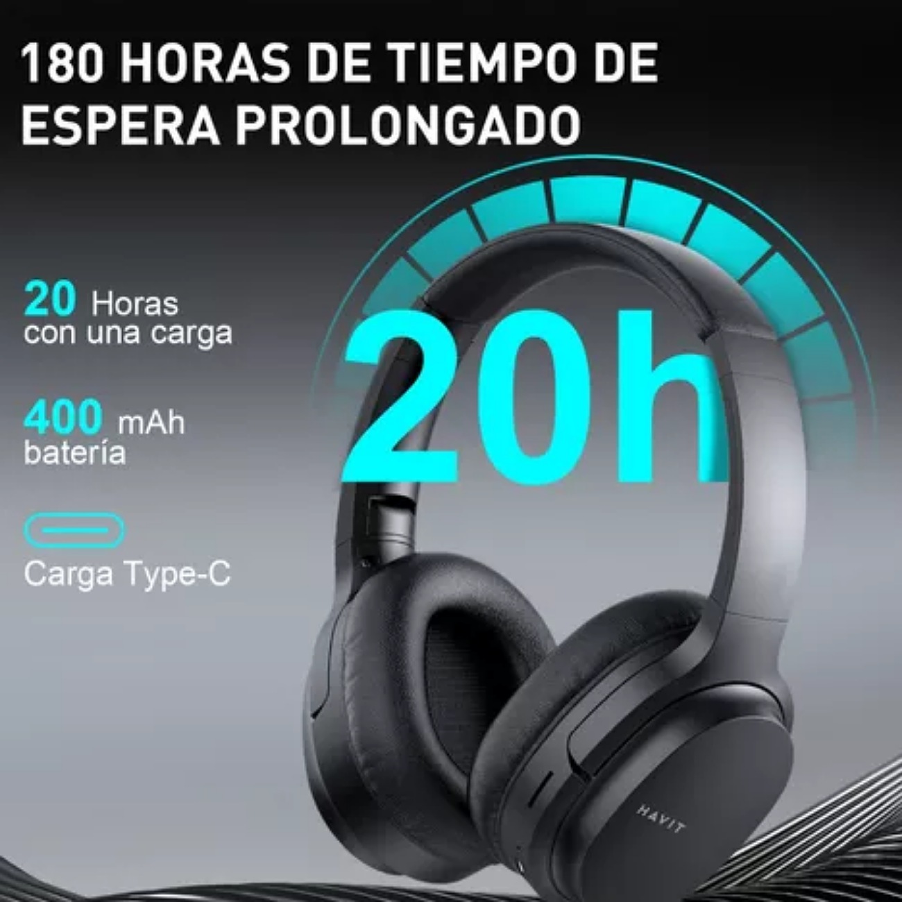 Audífonos Gamer Inalámbricos Diadema Con Mic Cable Aux Bt5.3