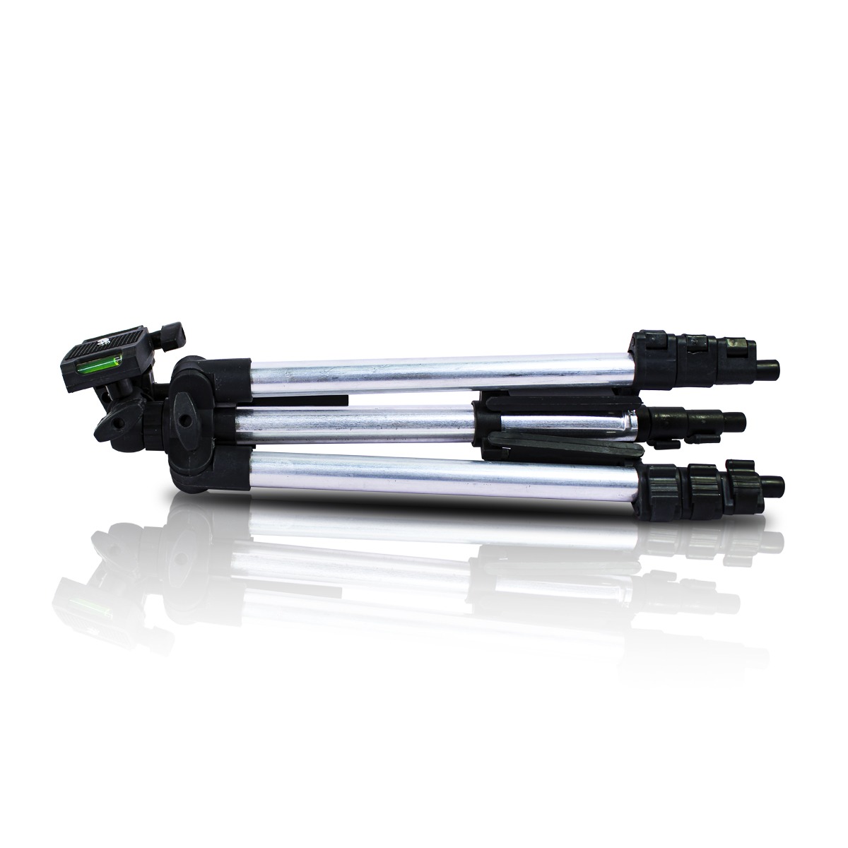 Tripode Universal De Aluminio 33cm Para Camara Con Adaptador de Smartphone y Burbuja Niveladora.