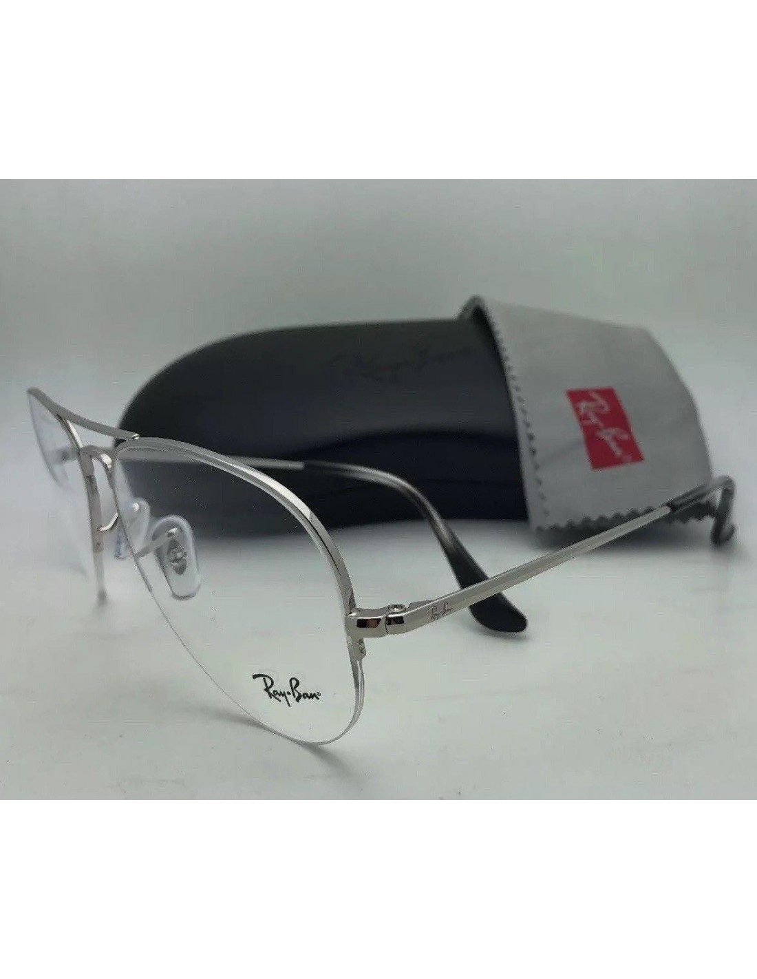 Lentes de sol Ray Ban Oftalmico Rb6589 2501 Aviator Gaze Plateado Original