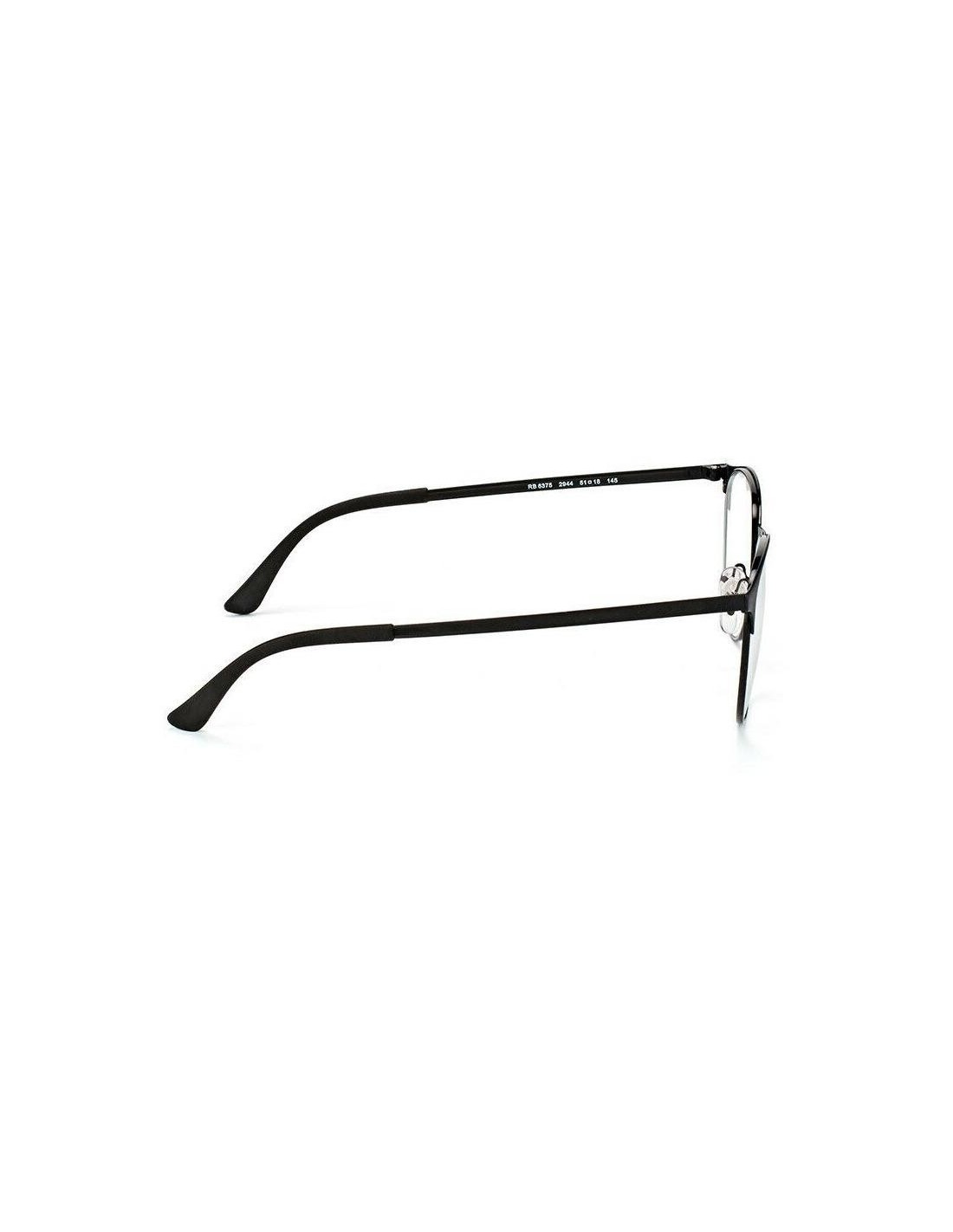 Lentes de sol Ray Ban Oftalmico Rb6375 2944 Round Metal Negro Mate Icon