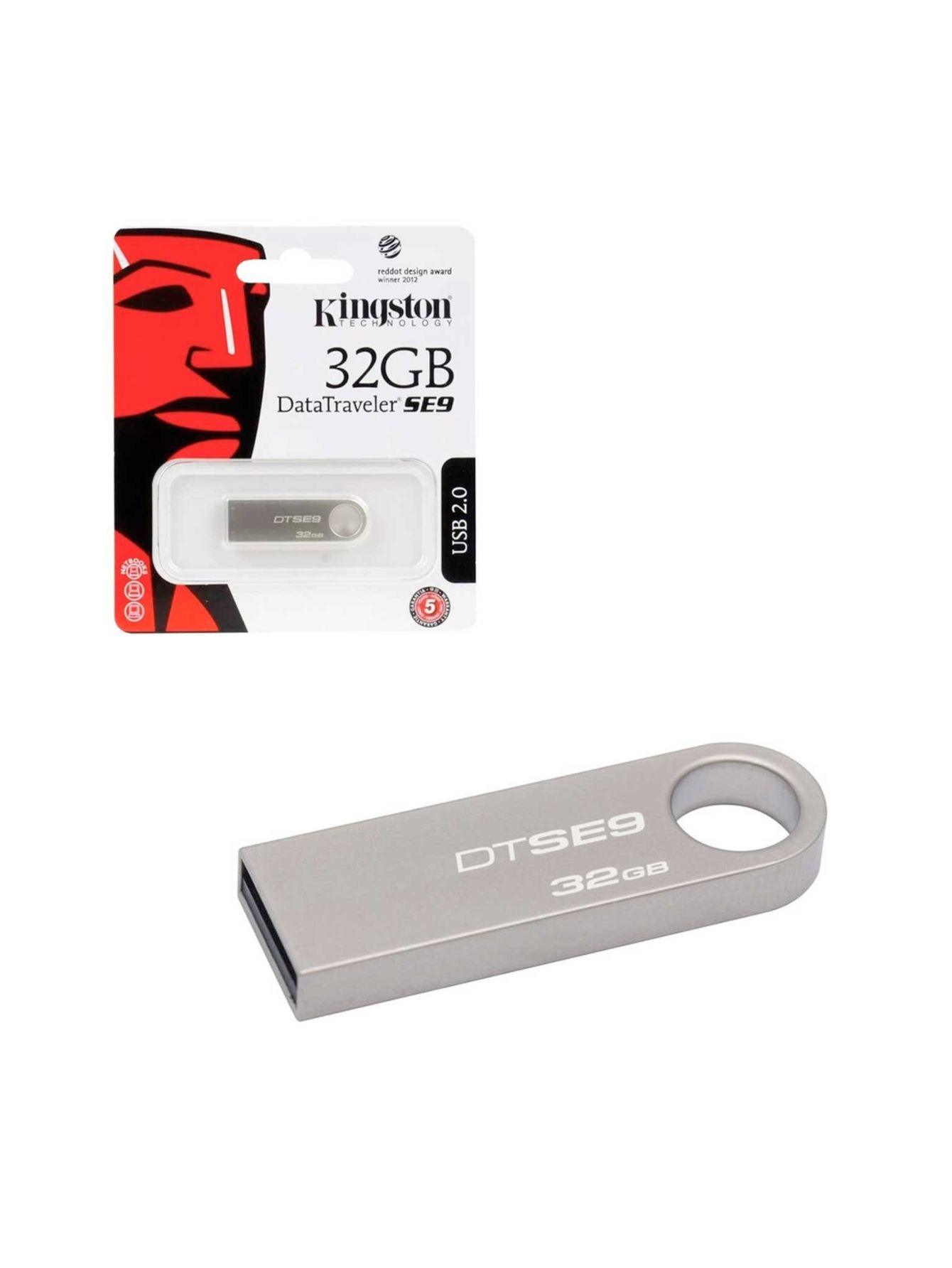  Memoria usb plateada de 32 .