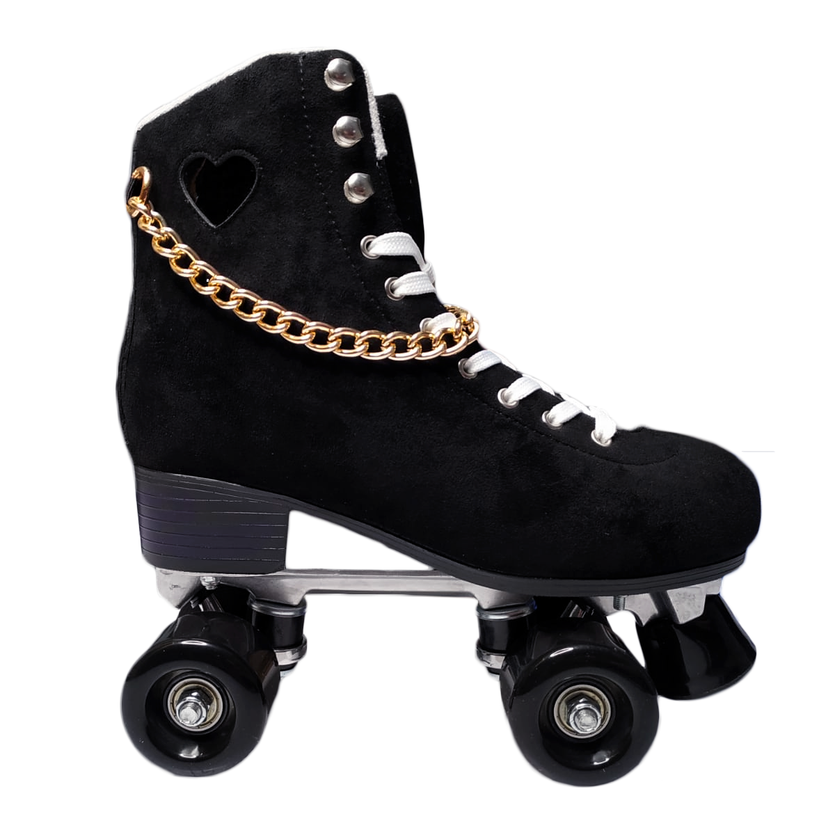 Patines Artistico Roller 4 Ruedas Quads Ergonómico color Negro