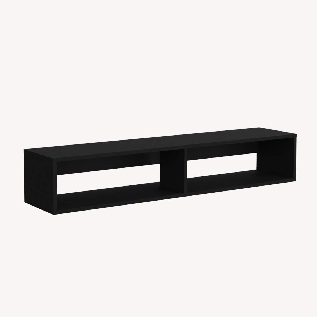 RACK TV ARMABLE FLOTANTE PARA PANTALLA DE 55 PULGADAS.