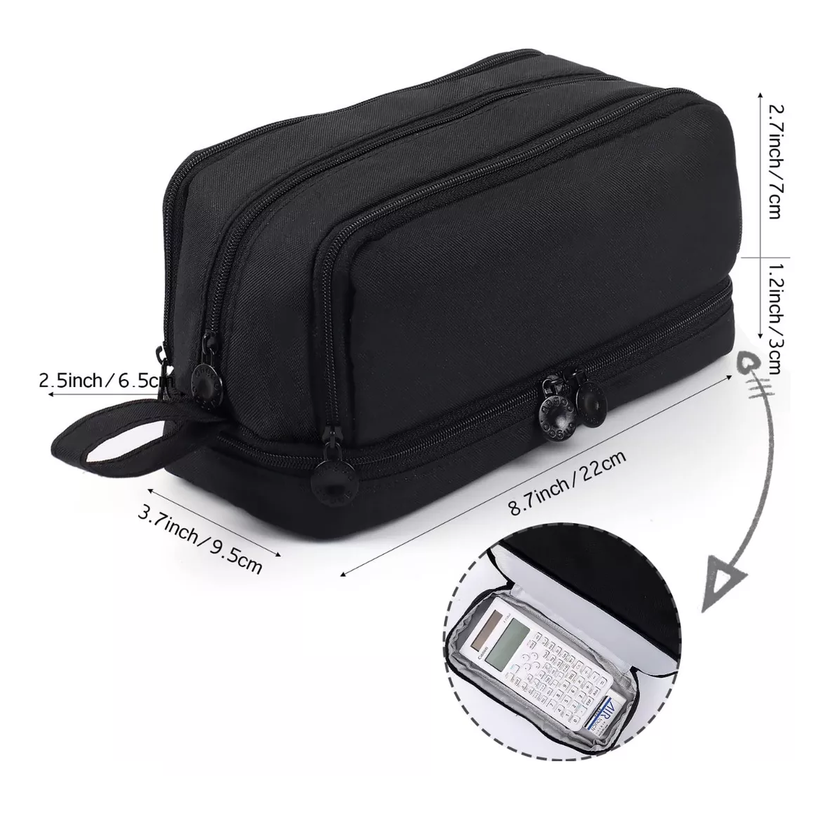Estuche Para Lápices De Gran Capacidad Con 4 Compartimentos