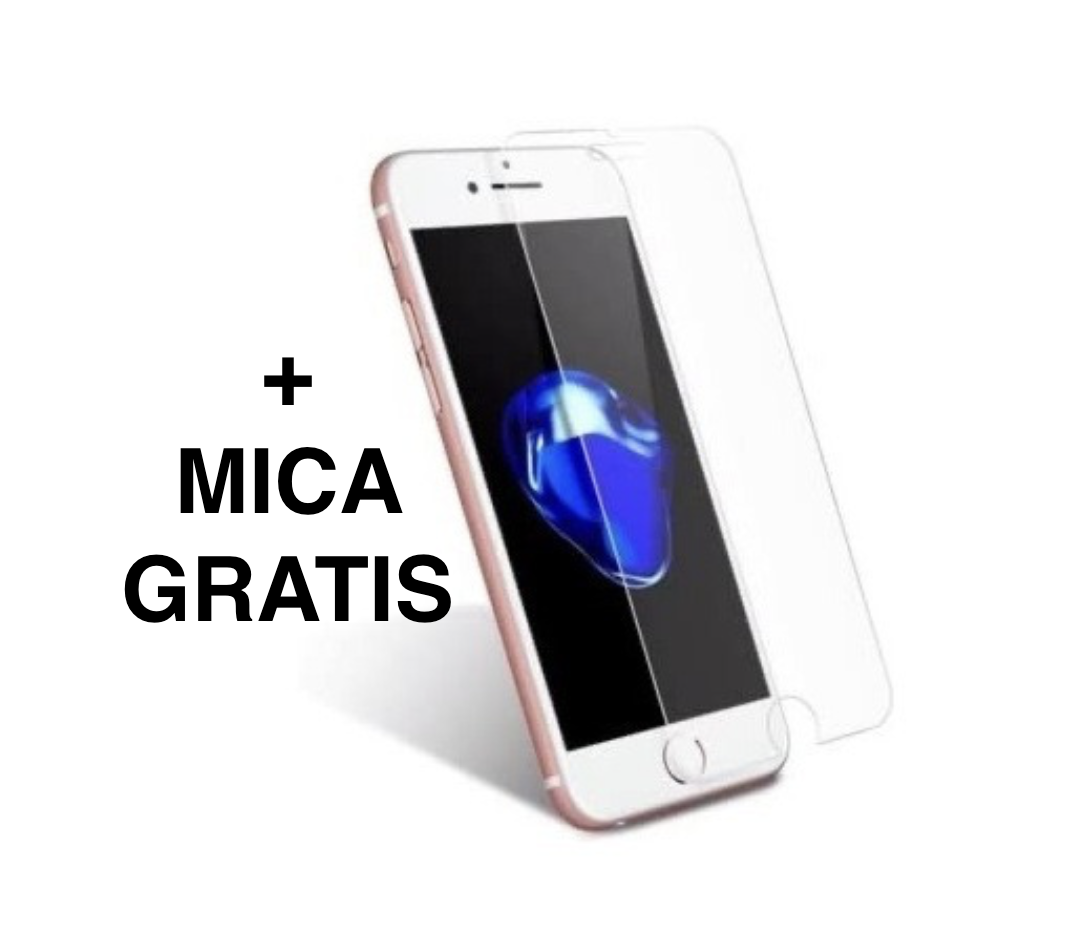 Funda Protector Tipo OtterBox Transparente para iPhone 7/8 Plus más Mica de Cristal Templado Gratis.