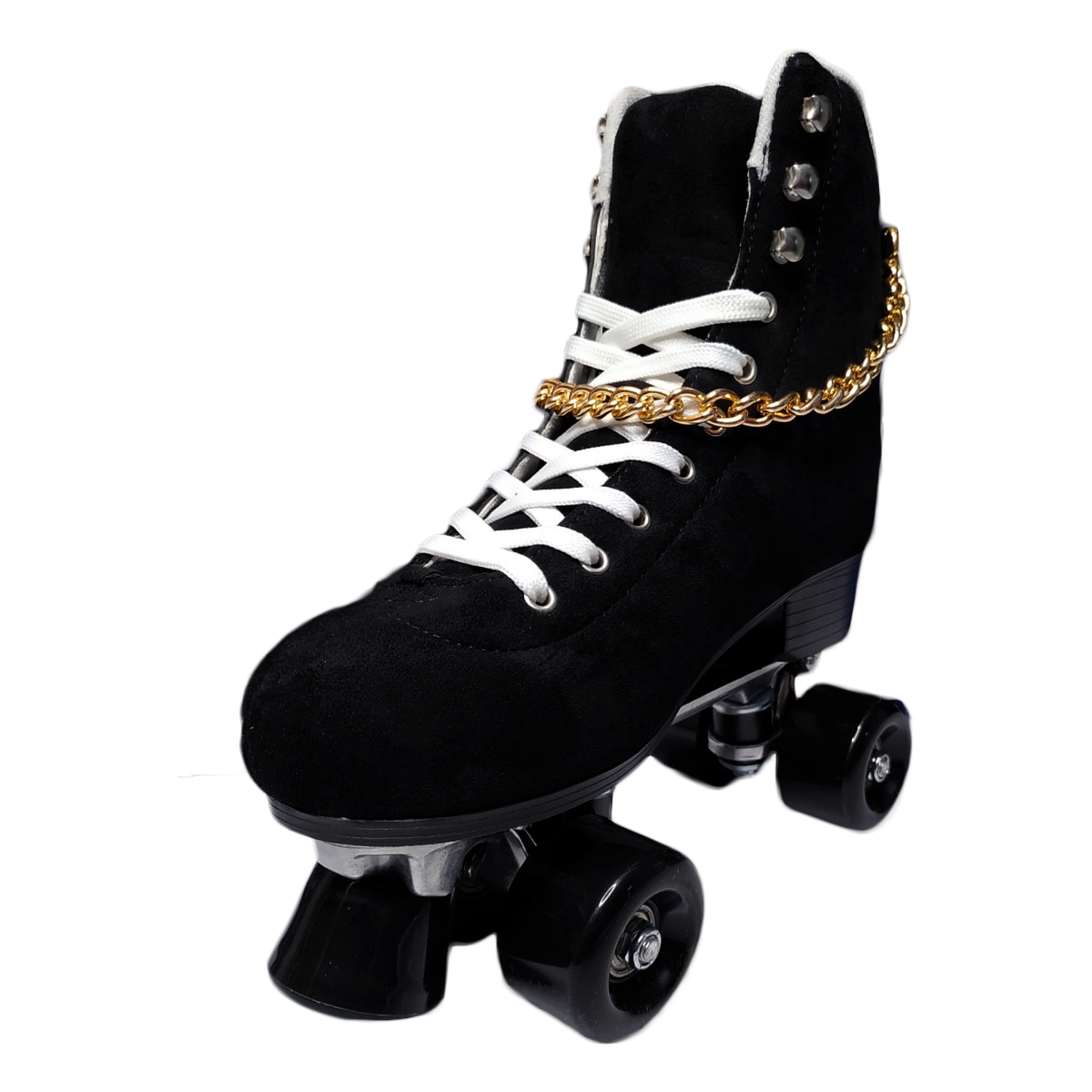 Patines Artistico Roller 4 Ruedas Quads Ergonómico color Negro