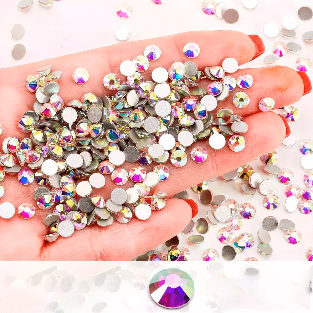 Duo 2880 Pzas Cristales Piedras Decoración Uñas Ropa Artículos Pegamento Strass Decorativos .