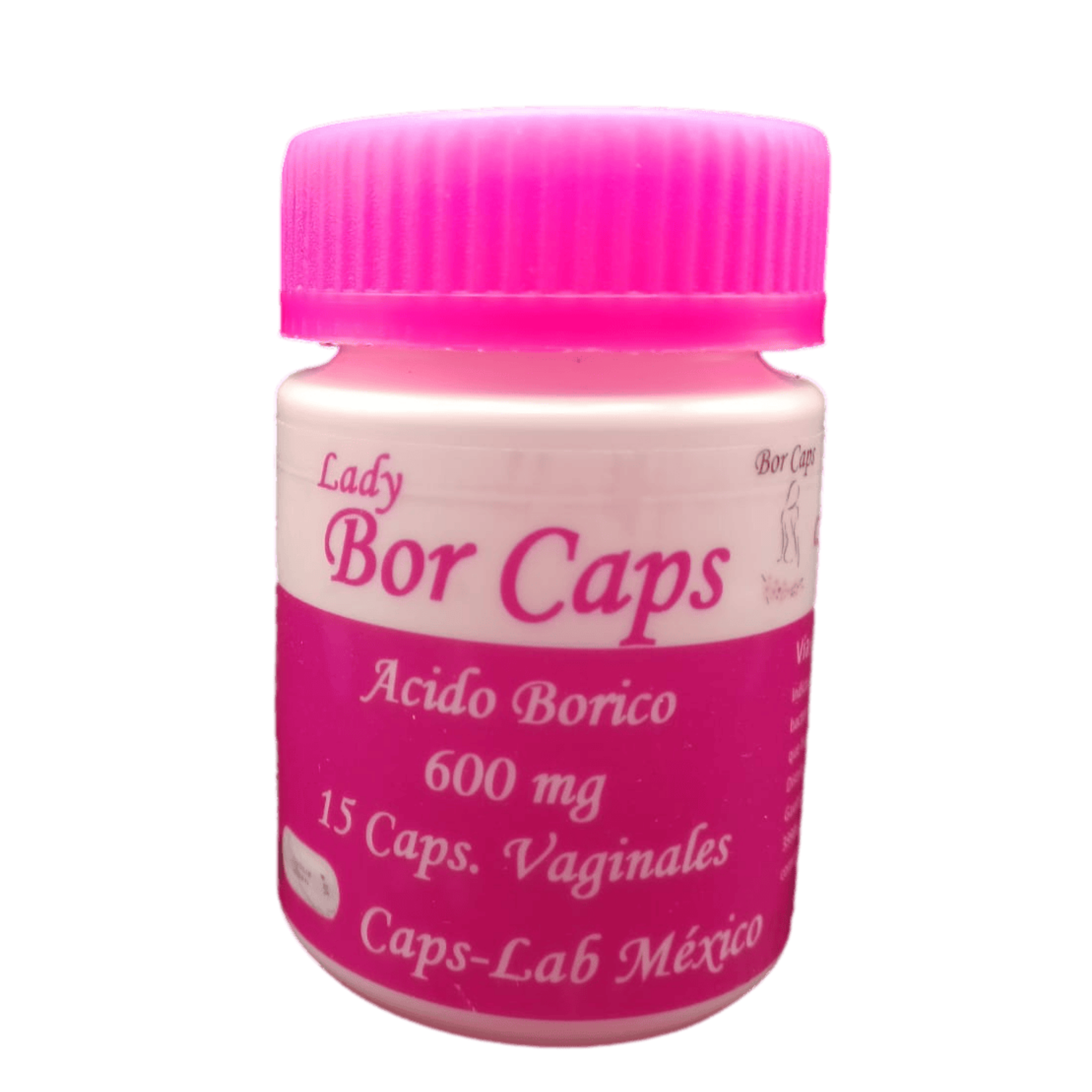 Cápsulas vaginales lady Bor Caps 15 unidades de 600mg