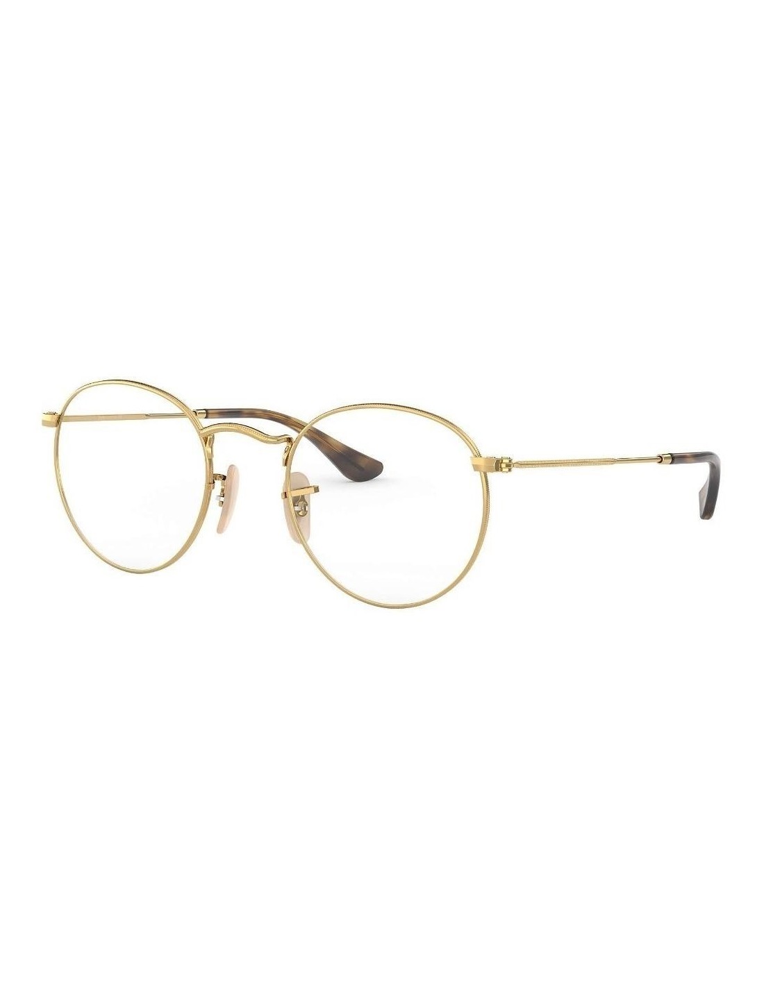 Lentes de sol Armazon Ray Ban Rb3447v 2500 Round Metal Habana Dorado Icon