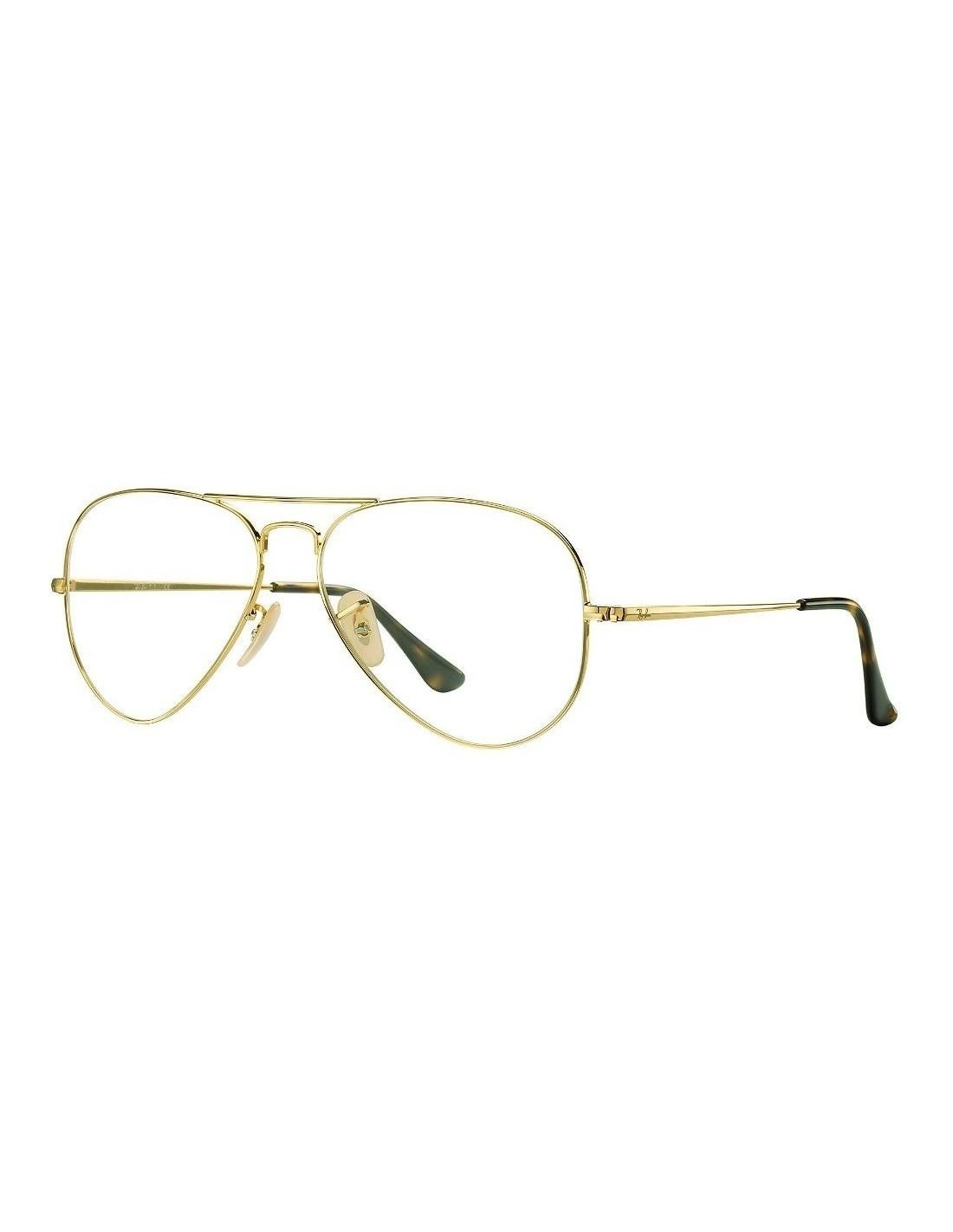 Lentes de sol Ray Ban Oftalmico Rb6489 2500 Aviator Large Metal Dorado Carey