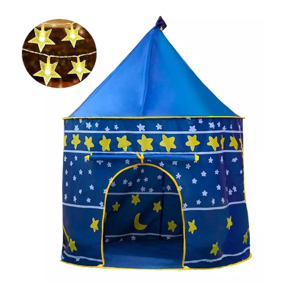 Casa Para Niños Con Luces Juguete Castillo Color Azul