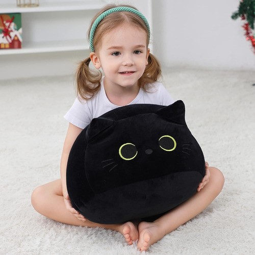 "Almohada De Peluche De Gato Negro "