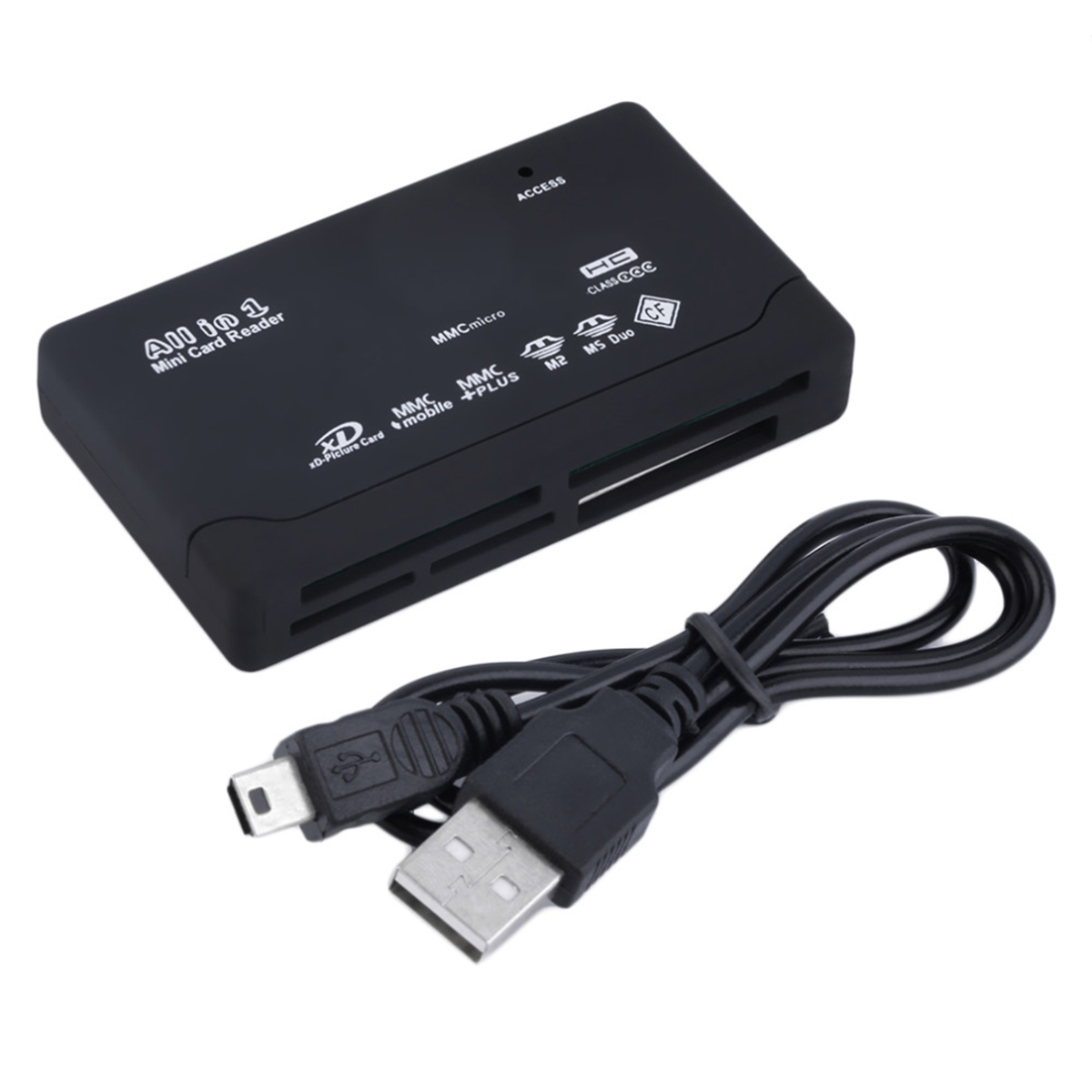 Lector USB Tarjetas Memoria Micro SD M2 MS Pro Duo XD CF.