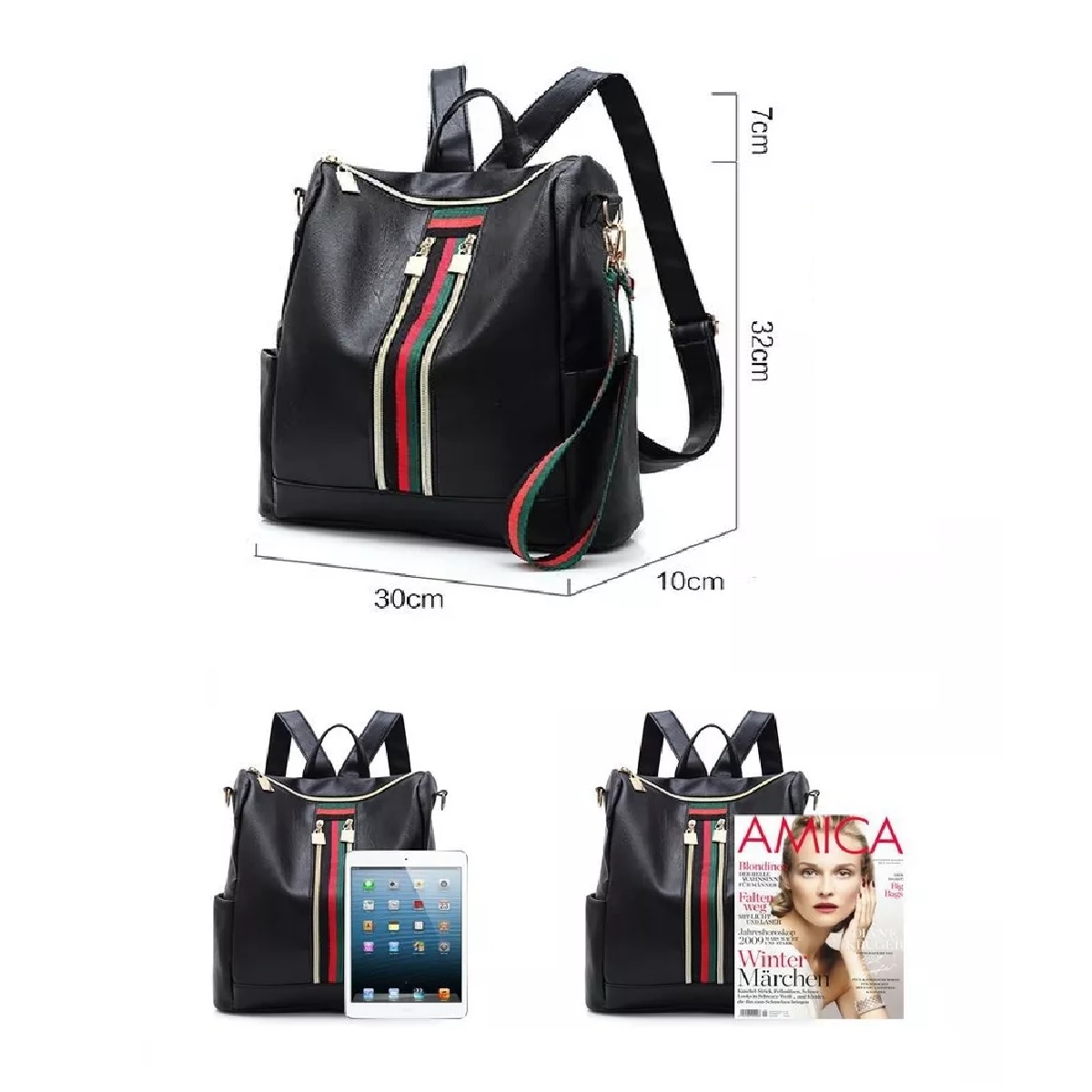 Mochila Impermeable Antirrobo Ralla Verde Roja