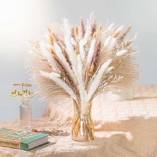 "Plantas Decorativas 100pcs Pampas Secas Flores Artificiales "