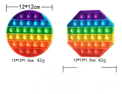 "Juego 8 Piezas Push Pop It Bubble Fidget Juguete Antiestrés "