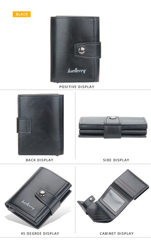 Cartera Tarjetero Para Hombre Multi Con Protección Rfid