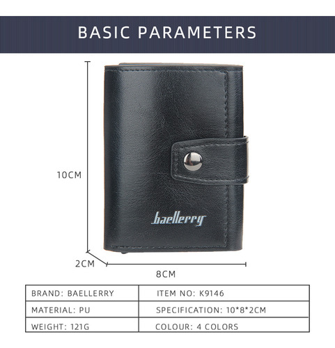 Cartera Tarjetero Para Hombre Multi Con Protección Rfid