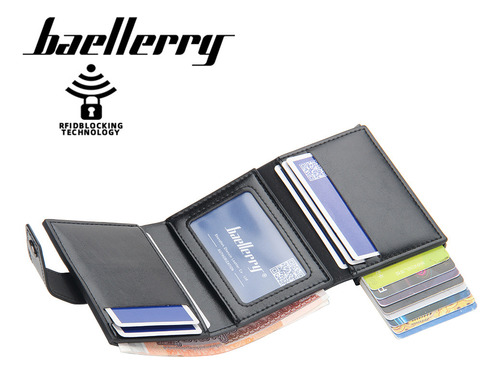 Cartera Tarjetero Para Hombre Multi Con Protección Rfid