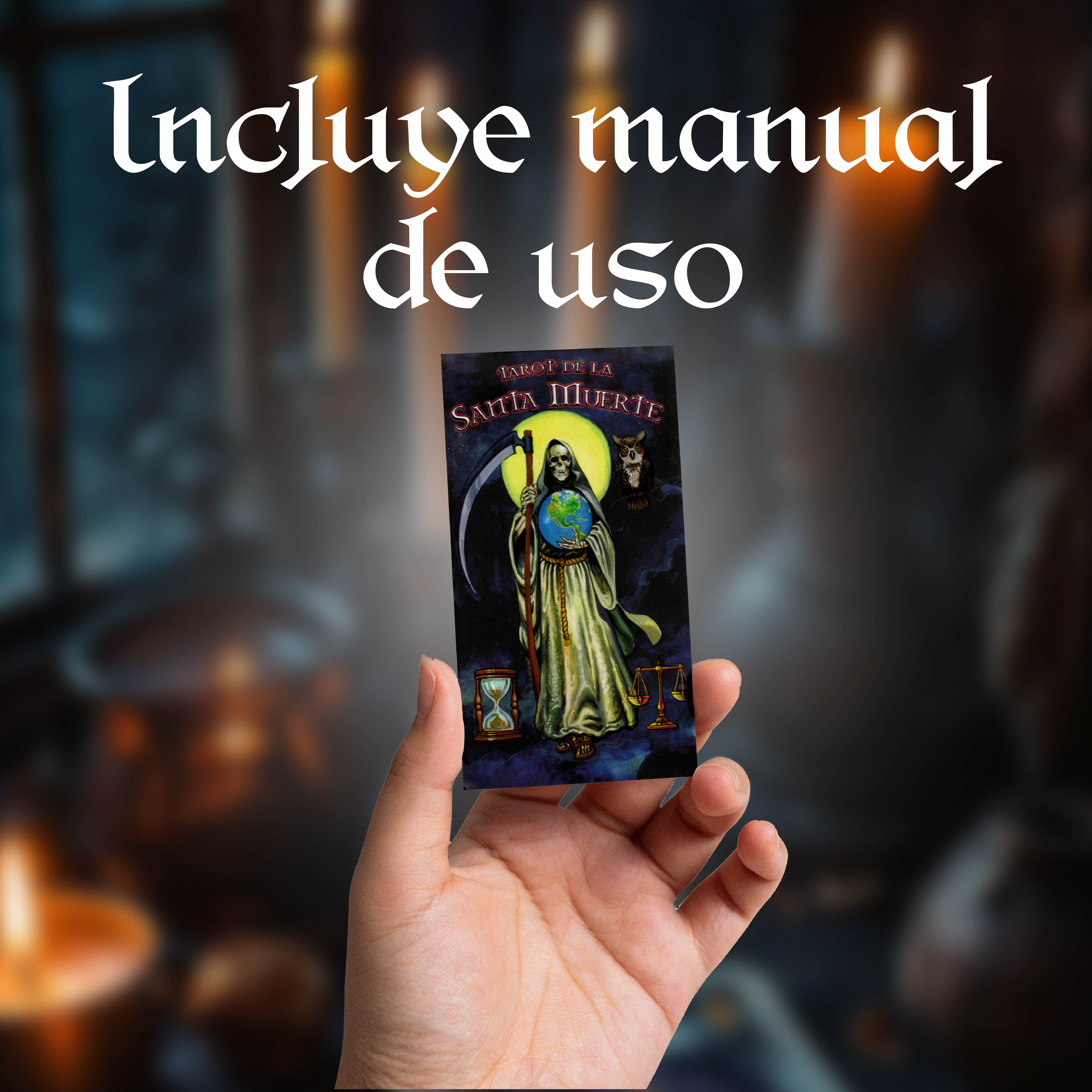 Tarot Santa Muerte Orig Plastificado 80 Cartas+instructivo