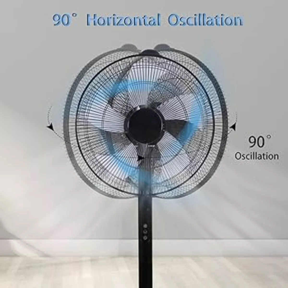 Ventilador De Piso 16 PuLG 3 Vel Giro 90° Ajustable Red Top Cantidad De Aspas 5 Estructura Negro Aspas Neg Diámetro 1 Frecuencia 1 Material De Las Aspas Plástico.