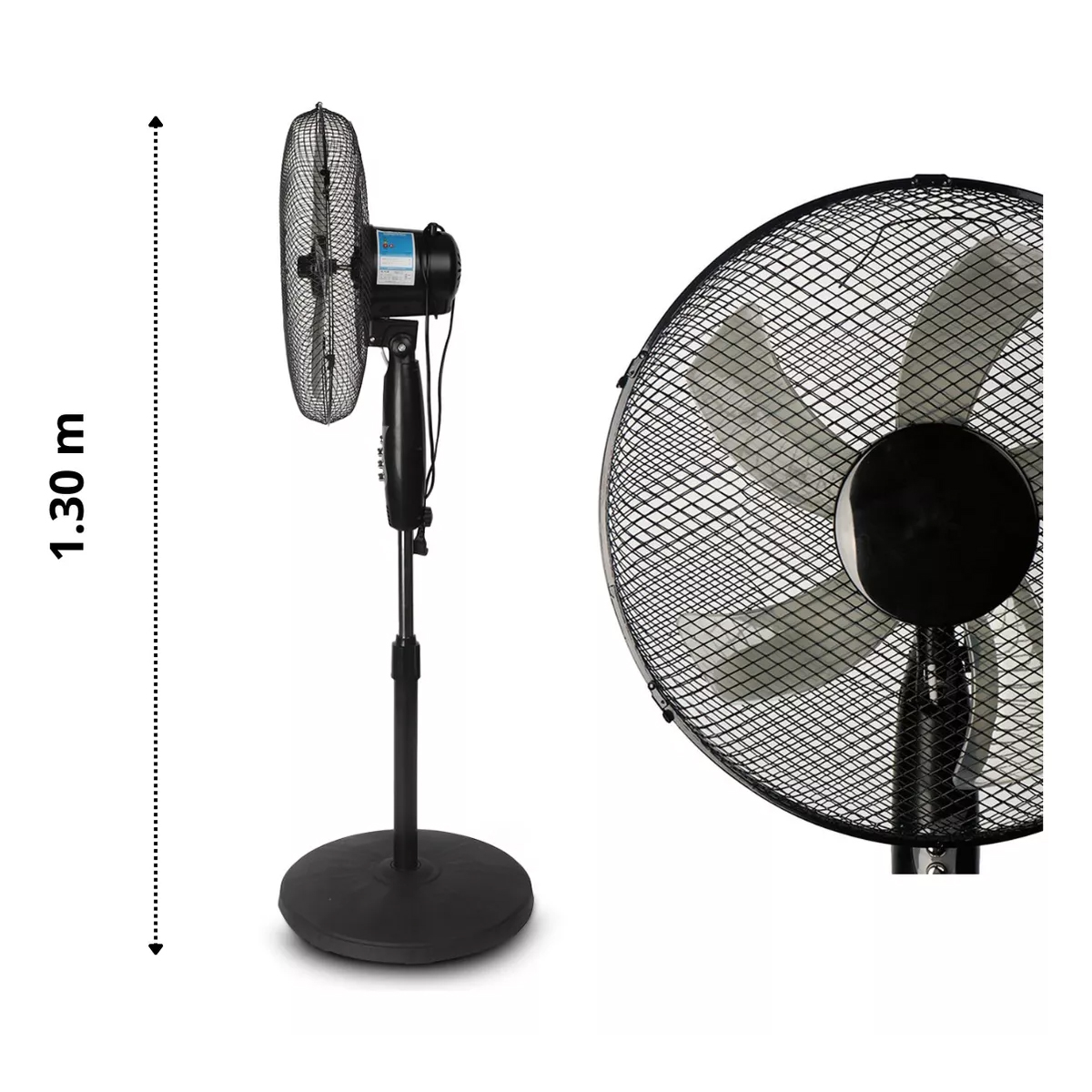 Ventilador De Piso 16 PuLG 3 Vel Giro 90° Ajustable Red Top Cantidad De Aspas 5 Estructura Negro Aspas Neg Diámetro 1 Frecuencia 1 Material De Las Aspas Plástico.