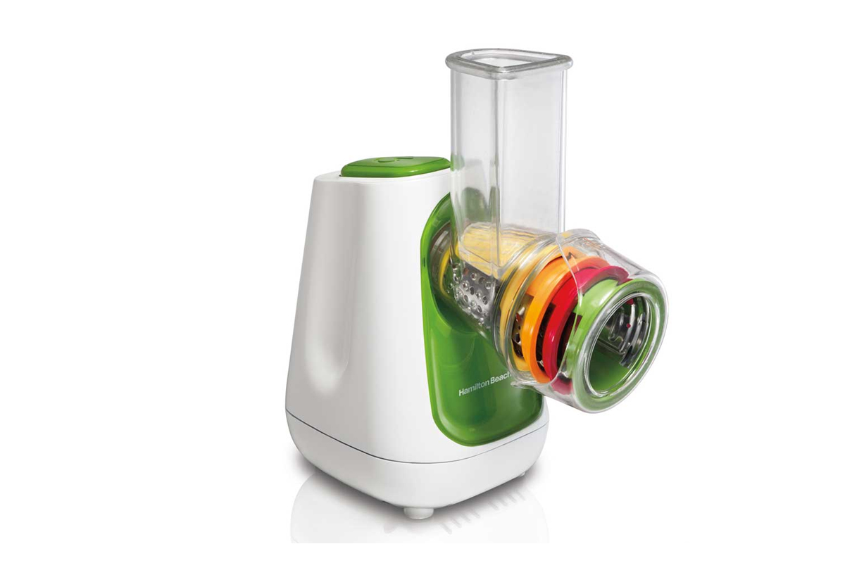 PROCESADOR DE ALIMENTOS 4 CONOS DE CORTE BLANCO HAMILTON BEACH.