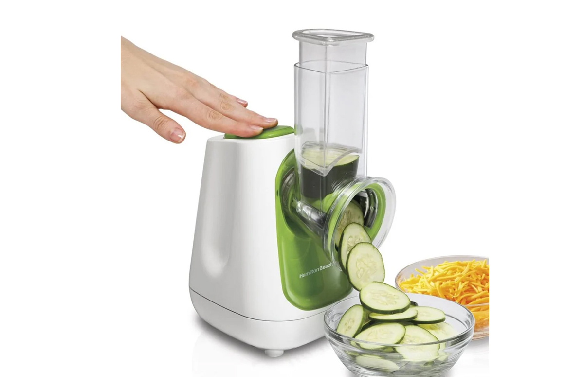 PROCESADOR DE ALIMENTOS 4 CONOS DE CORTE BLANCO HAMILTON BEACH.