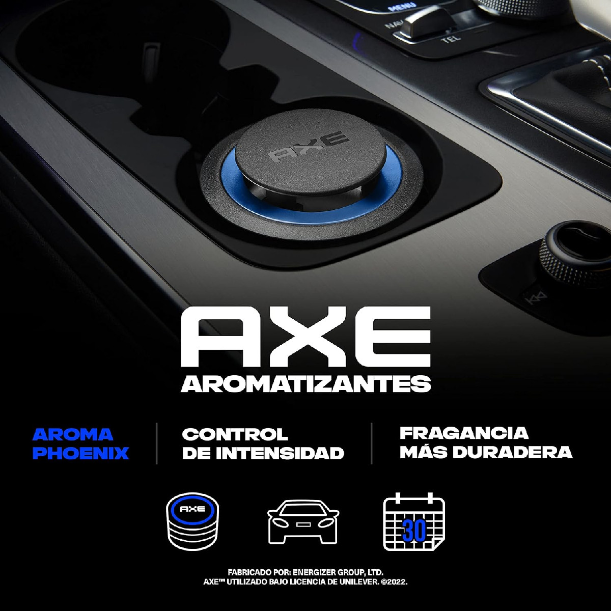 4 Pack Aromatizante Auto AXE GEL Dark Phoenix aroma Menta y Romero.
