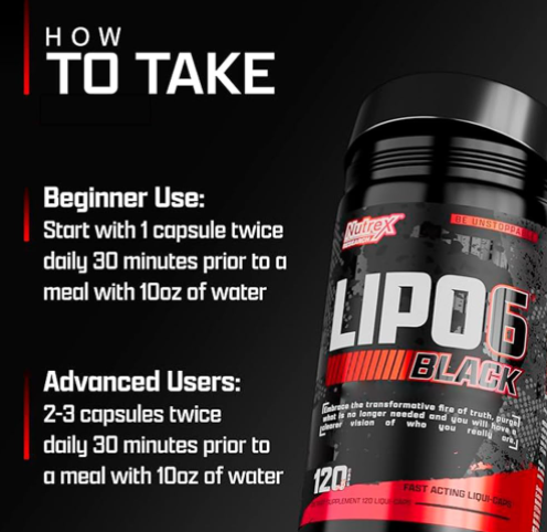 Termogenico Lipo 6 Black Nutrex 120 capsulas.